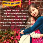 Heart Touching Birthday Poems For Sister