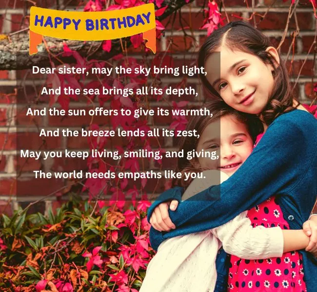 20 Heart Touching Birthday Poems For Sister Sister Poems 2023 