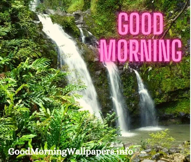 Waterfall Good Morning Images
