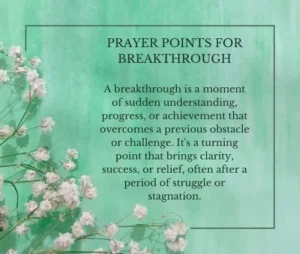 Prayer Points For Breakthrough